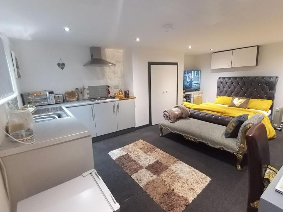 شقة A Cosy Deluxe Size Studio With Queen Size And Sofa Bed ليدز المظهر الخارجي الصورة
